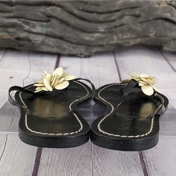 J.Crew Italian Leather Capri Posie Black Sandals - Picture 5 of 13